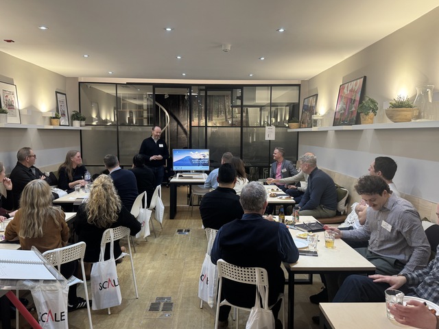 Sam North, co-founder and CEO of SCALE addresses the SCALE Hub